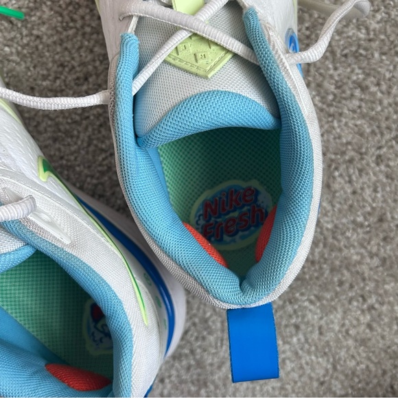 Nike Air Zoom Diamond Elite Turf White/Blue/Aquarius Blue Size 7.5 FQ7942-100 - Picture 13 of 15